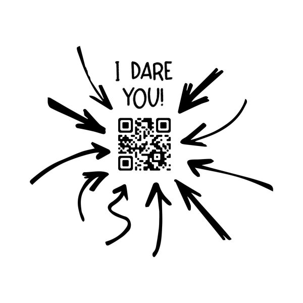 Indiloo Gender-Free T-Shirt – ‘White – ‘I DARE U’ Party Game - Image 2